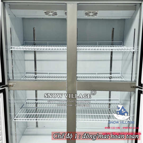 Tủ đông 4 cánh inox quạt lạnh SLLDZ4-820LD