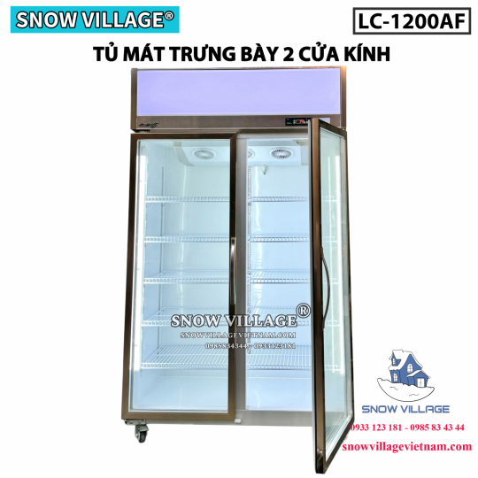 Tủ mát trưng bày 2 cửa (Quạt lạnh) LC-1200AF