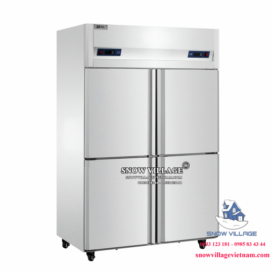 Tủ đông mát 4 cánh inox 304