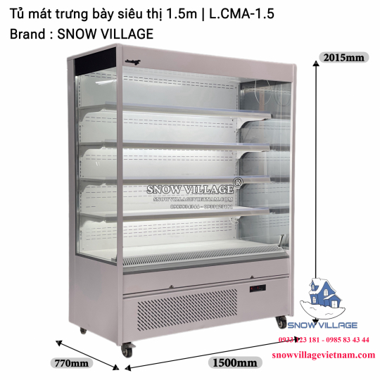 Tủ trưng bày siêu thị 1.5m L.CMA-1.5