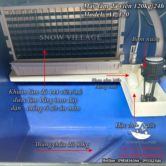 Máy làm đá 120kg/24h