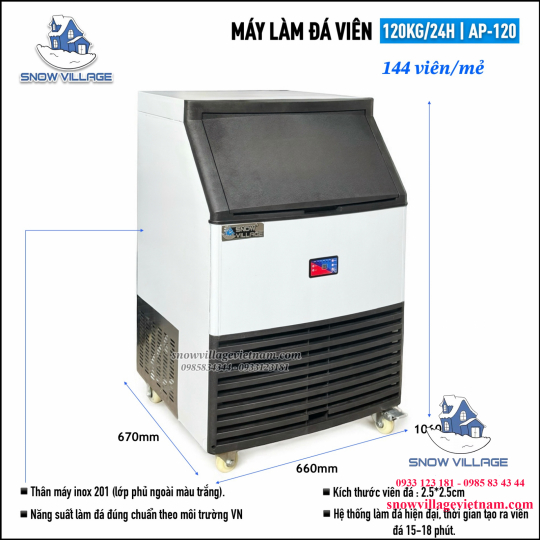 Máy làm đá 120kg/24h