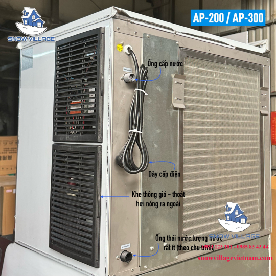 Máy làm đá viên 300kg/24h AP-300 (Quạt lạnh)