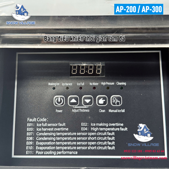 Máy làm đá viên 300kg/24h AP-300 (Quạt lạnh)