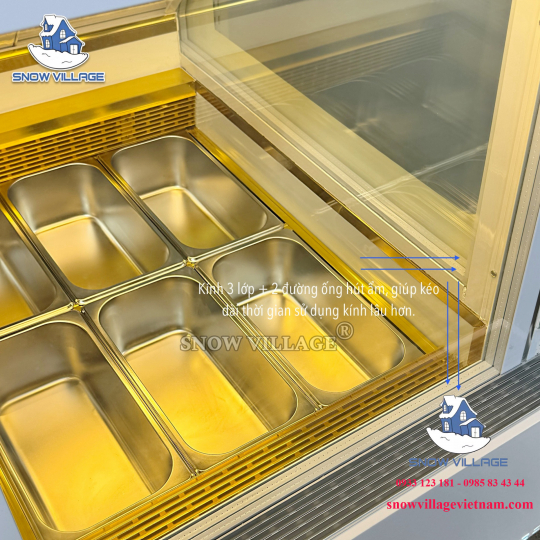 Tủ trưng bày kem tươi 6 khay BL-0.6V