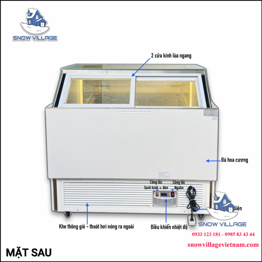 Tủ đông trưng bày kem 10 khay BL-1.0V
