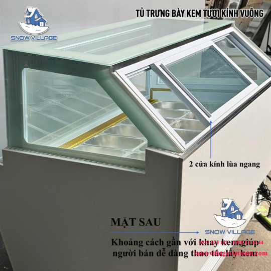 Tủ đông trưng bày kem tươi 14 khay BL-1.4V