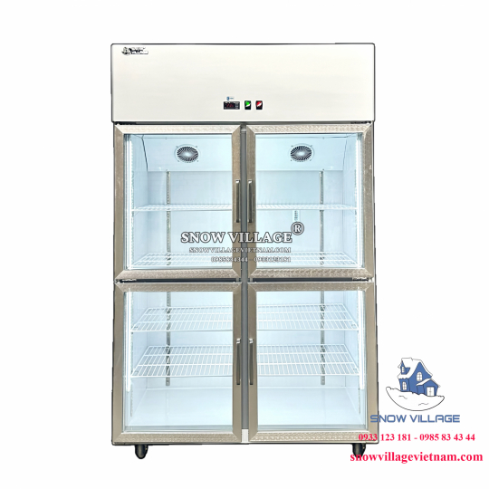 Tủ mát inox 4 cửa kính LC-1200CF4