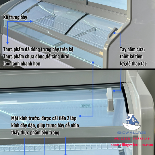 Tủ trưng bày trên mát-dưới đông DC-1600H