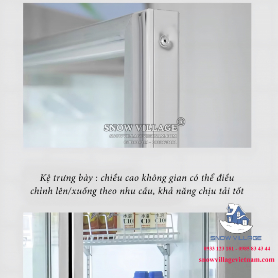 Tủ mát 2 cửa kính 