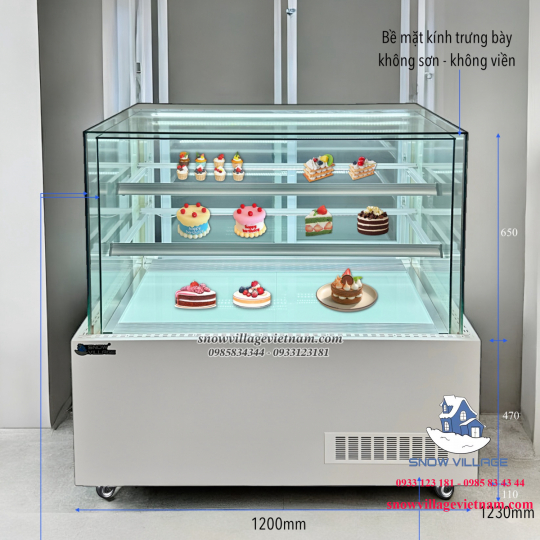 Tủ bánh kem thiết kế 1.2m 3 tầng DG-1200