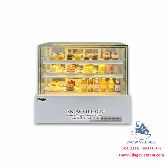 Tủ mát mini vuông full kính 90cm DG-120V