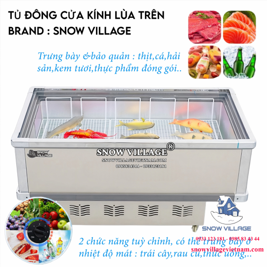 Tủ đông trưng bày cửa trên SD/SC-1800