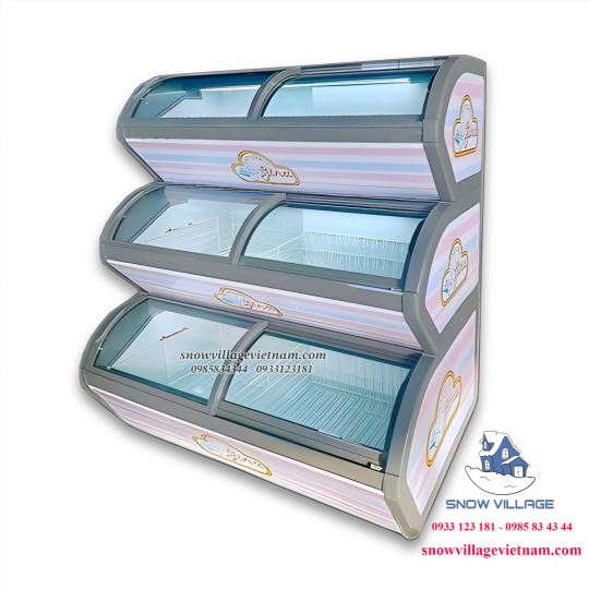 Tủ trưng bày kem 3 tầng 1.2m BJL-12