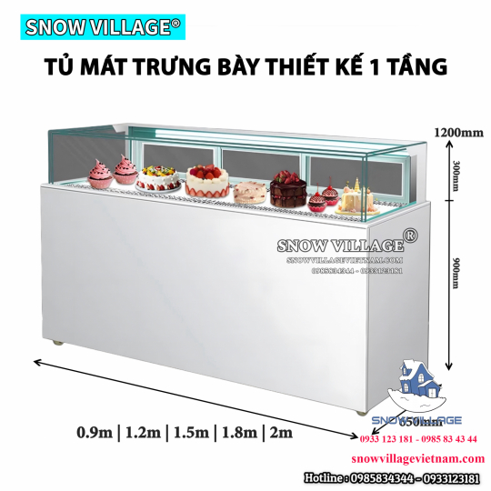 Tủ mát thiết kế 1 tầng 1.8m GB-500-4L.Z1