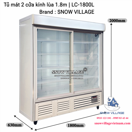 Tủ mát trưng bày cửa lùa LC-1800L