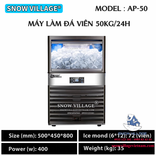 Máy làm đá viên 50kg/24h AP-50