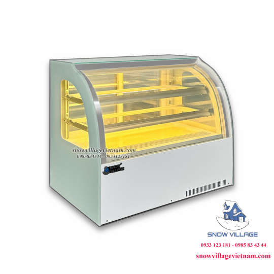 Tủ mát mini kính cong 90cm trắng GB-120