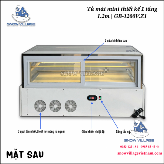Tủ mát mini 1 tầng 1.2m GB-1200V.Z1 Snow Village