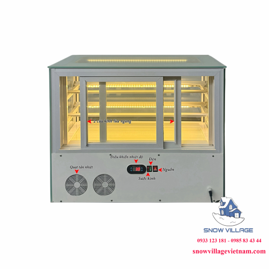 Tủ mát để bàn kính vuông 90cm GB-120V