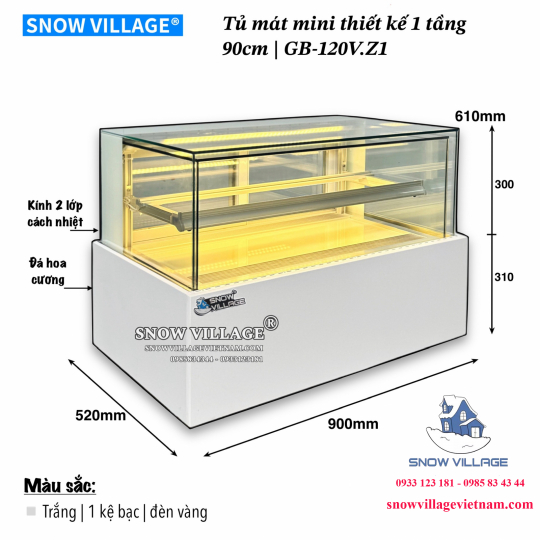 Tủ mát mini 1 tầng 90cm GB-120V.Z1 Snow Village