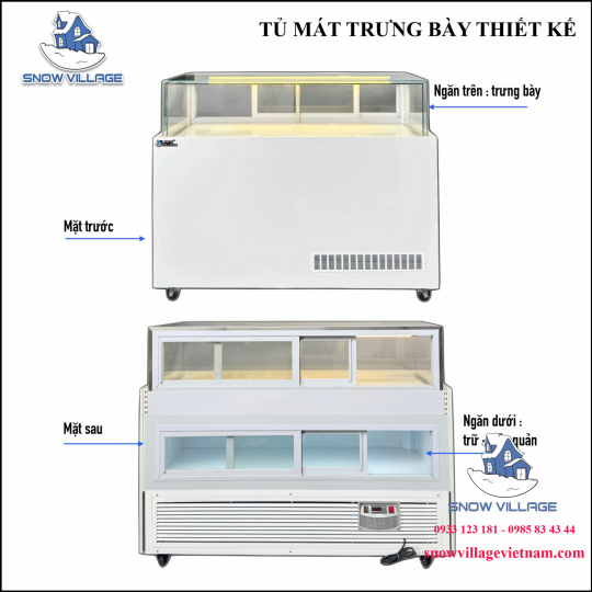 Tủ mát thiết kế 1 tầng 1.8m GB-500-4L.Z1