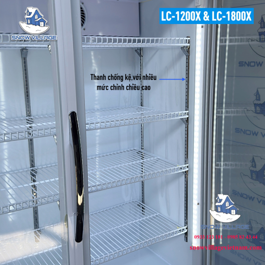Tủ mát 3 cửa kính LC-1800X