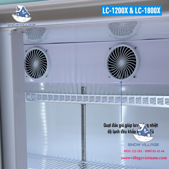 Tủ mát 3 cửa kính LC-1800X