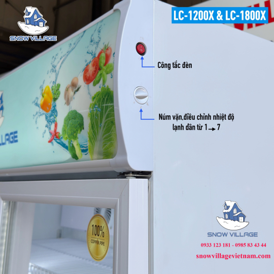 Tủ mát 3 cửa kính LC-1800X