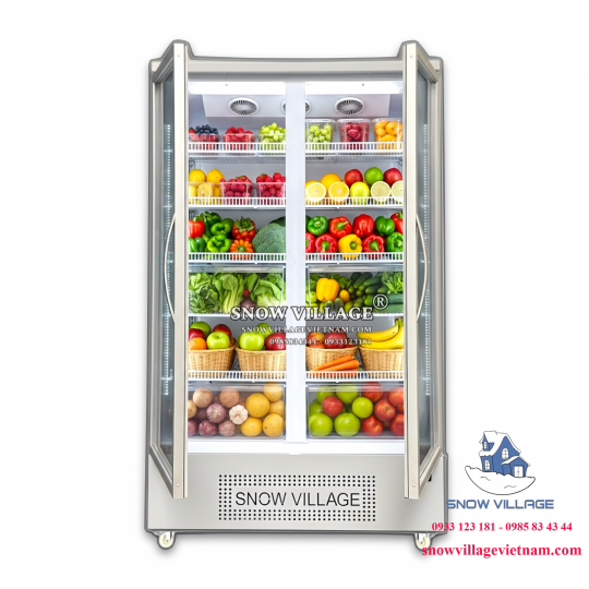 Tủ mát 2 cửa kính 