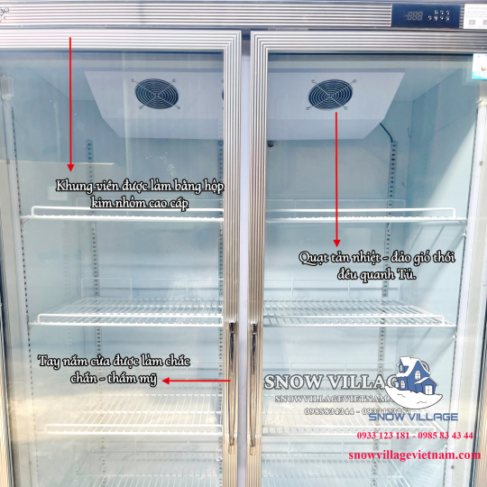 Tủ mát 2 cửa kính cao cấp LC-1260FA