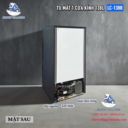 Tủ mát 1 cửa kính 138L LC-138B