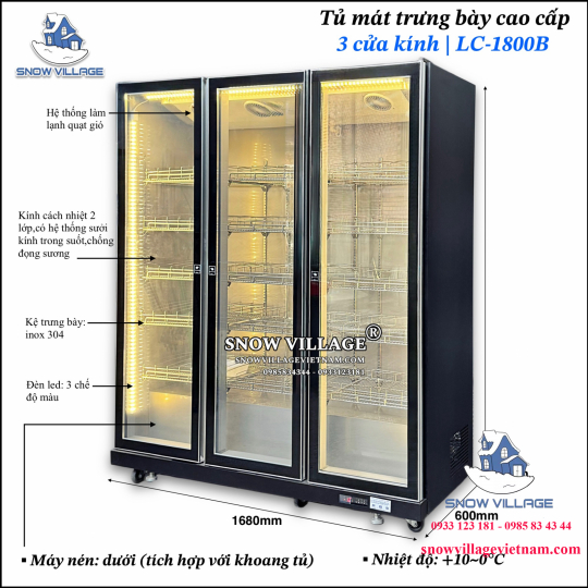 Tủ mát trưng bày bia - nước ngọt LC-1800B