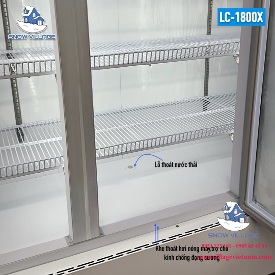 Tủ mát 3 cửa kính LC-1800X