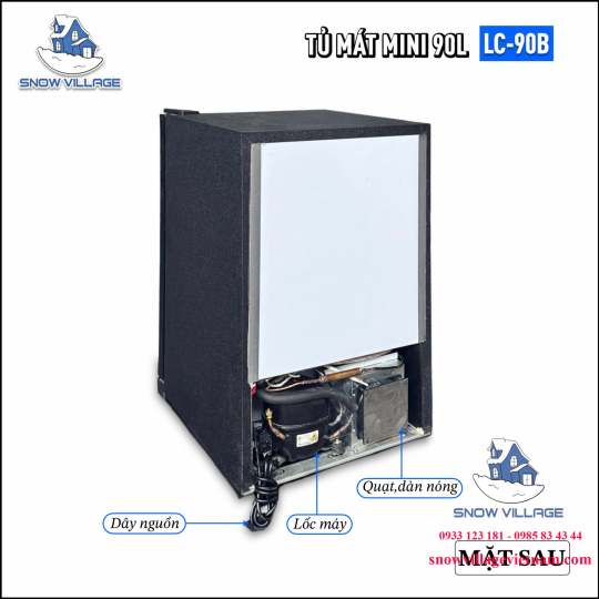 Tủ mát mini 1 cửa kính 90L LC-90B