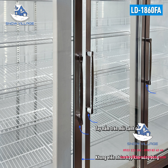 Tủ đông 3 cửa kính LD-1860FA