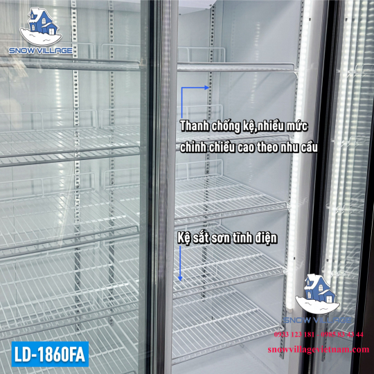 Tủ đông 3 cửa kính LD-1860FA