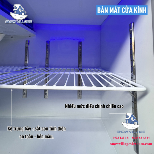Bàn mát 2 cửa kính 1.2m Quạt lạnh PLO.18L2Q