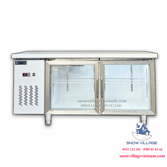 Bàn mát 2 cửa kính 1.5m Quạt lạnh PLO.25L2Q