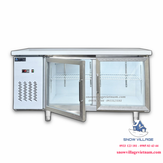 Bàn mát 2 cửa kính 1.5m Quạt lạnh PLO.25L2Q