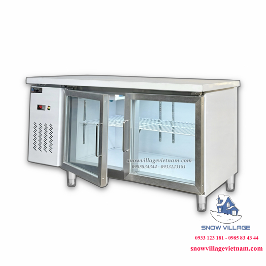 Bàn mát 2 cửa kính 1.5m Quạt lạnh PLO.25L2Q