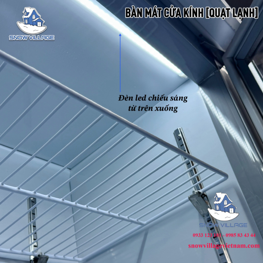 Bàn mát 2 cửa kính 1.5m Quạt lạnh PLO.25L2Q