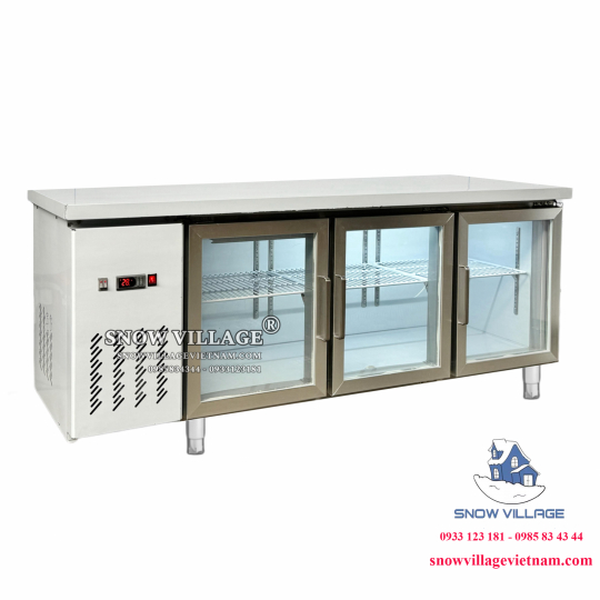 Bàn mát 3 cửa kính 1.8m Quạt lạnh PLO.35L2Q
