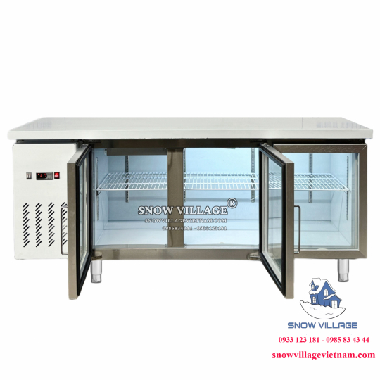 Bàn mát 3 cửa kính 1.8m Quạt lạnh PLO.35L2Q