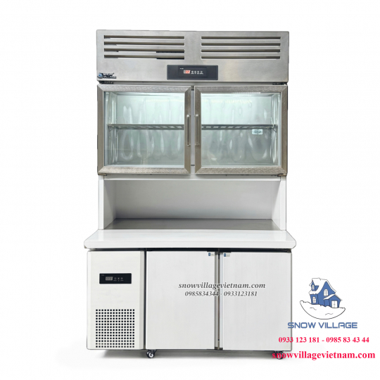 Tủ trên mát - dưới đông inox 1.2m PLRD-12N2B2