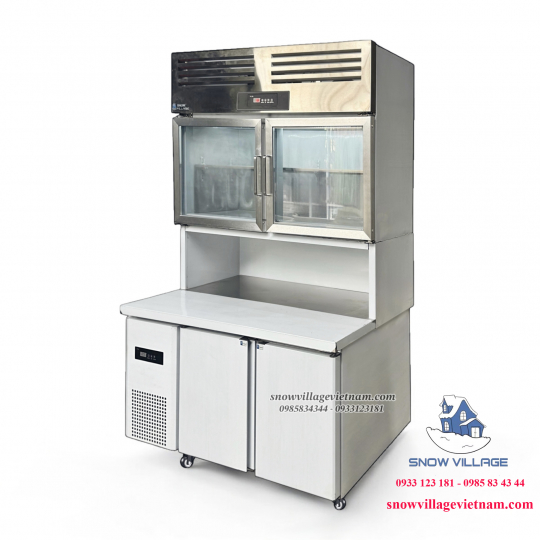 Tủ trên mát - dưới đông inox 1.2m PLRD-12N2B2
