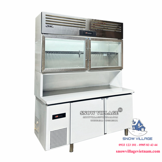 Tủ trên mát - dưới đông inox 1.5m PLRD-15N2B2