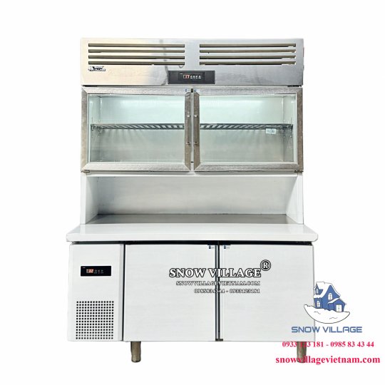 Tủ trên mát - dưới đông inox 1.5m PLRD-15N2B2