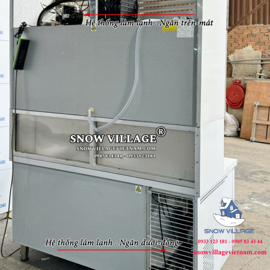 Tủ trên mát - dưới đông inox 1.5m PLRD-15N2B2