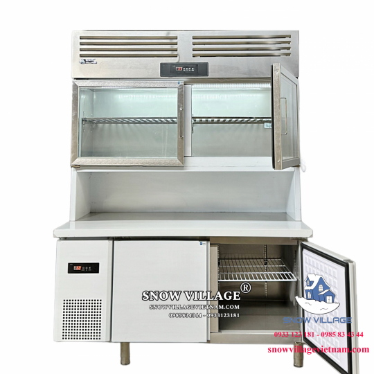 Tủ trên mát - dưới đông inox 1.5m PLRD-15N2B2